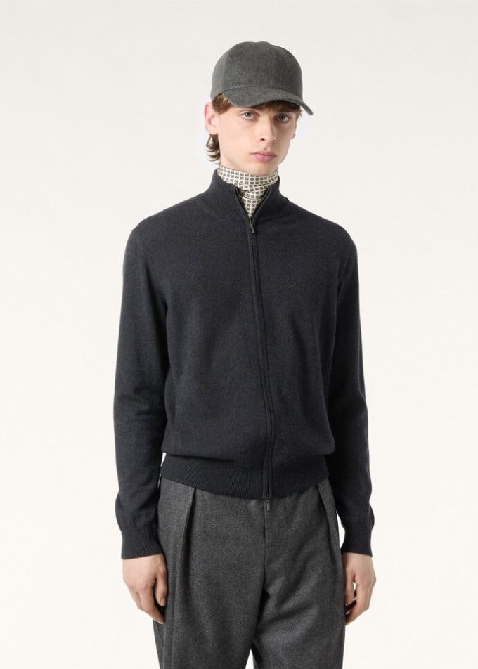 Blouson aviateur zippé classique Blouson aviateur zippé classique