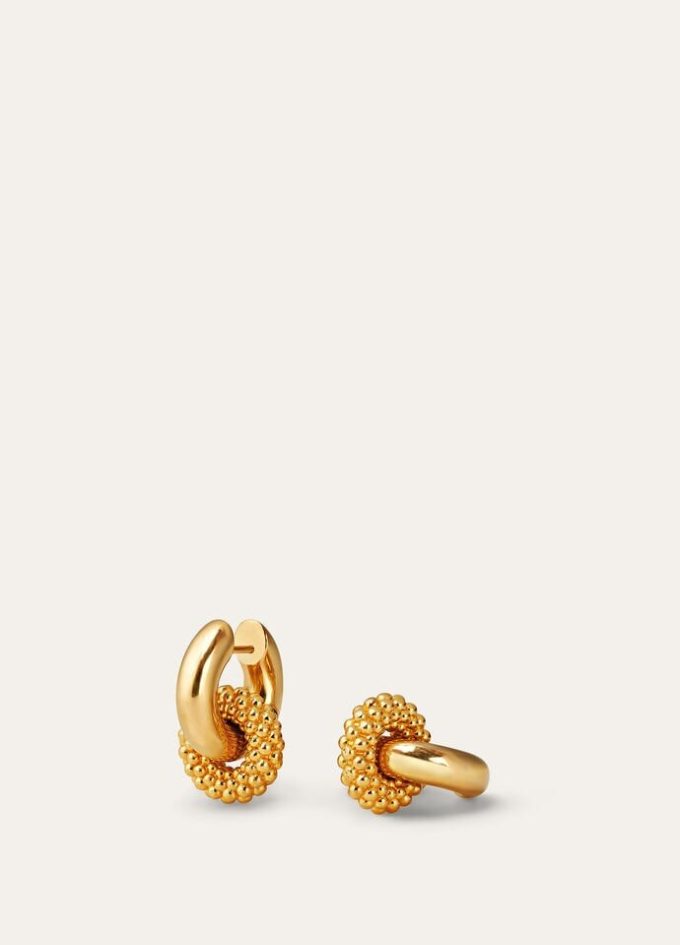 Boucles d&rsquo;oreilles créoles doubles à bulles