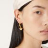 Boucles d’oreilles en bouton de fleur de lin Boucles d’oreilles en bouton de fleur de lin