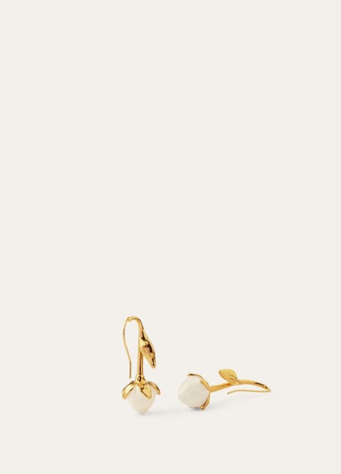 Boucles d’oreilles en bouton de fleur de lin Boucles d’oreilles en bouton de fleur de lin
