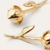 Boucles d’oreilles en bouton de fleur de lin Boucles d’oreilles en bouton de fleur de lin