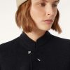 Broche en forme de bouton de fleur en lin