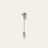 Broche en forme de bouton de fleur en lin
