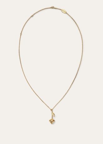 Collier de boutons de fleurs en lin