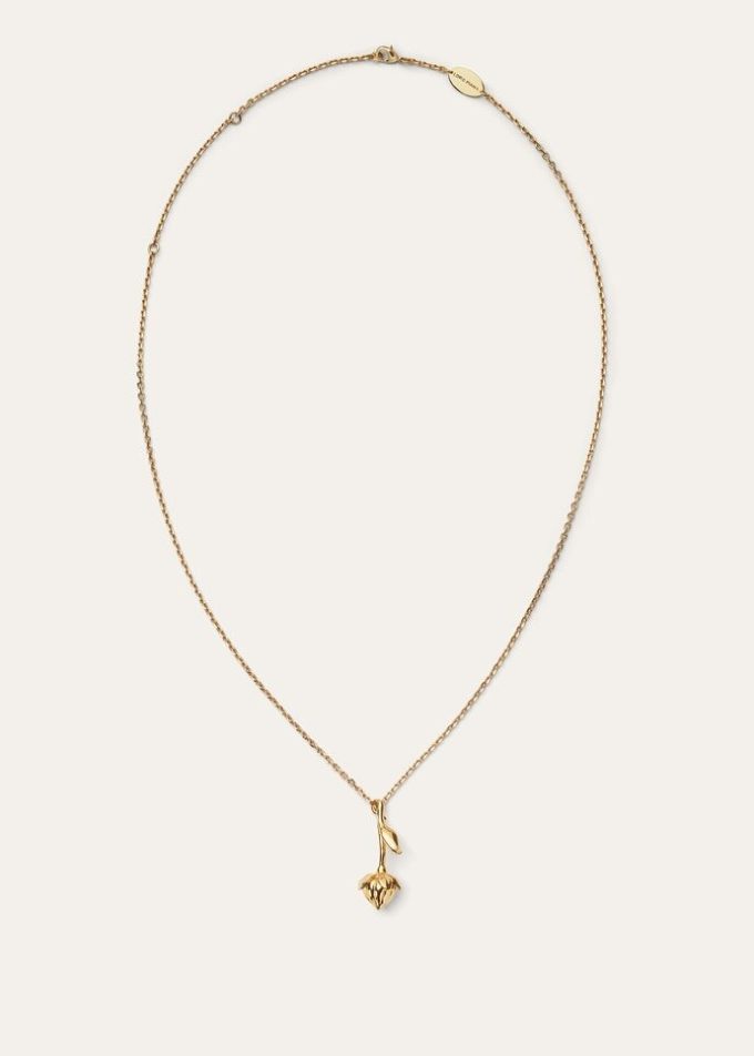 Collier de boutons de fleurs en lin Collier de boutons de fleurs en lin