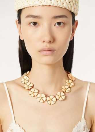 Collier de fleurs en lin fleuri