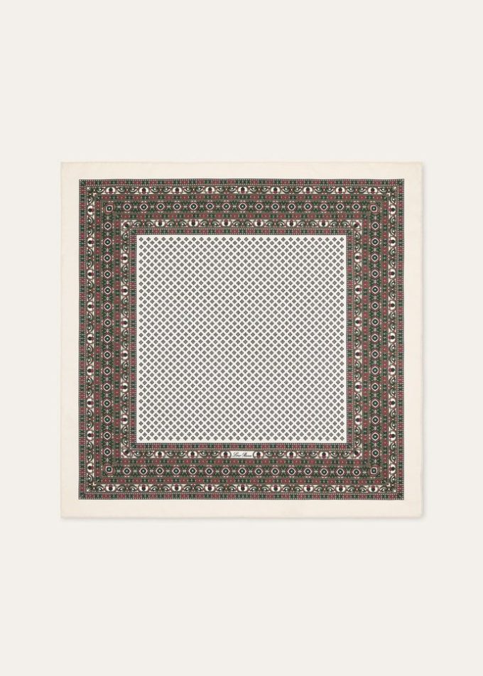 Foulard à bordure Chaco 60 x 60 Foulard à bordure Chaco 60 x 60