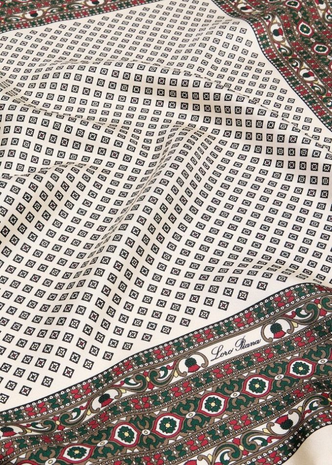 Foulard à bordure Chaco 60 x 60 Foulard à bordure Chaco 60 x 60