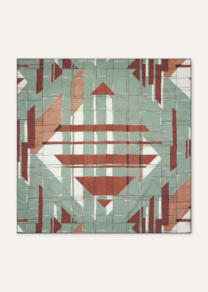 Foulard Collage 90 x 90 du clan Loro