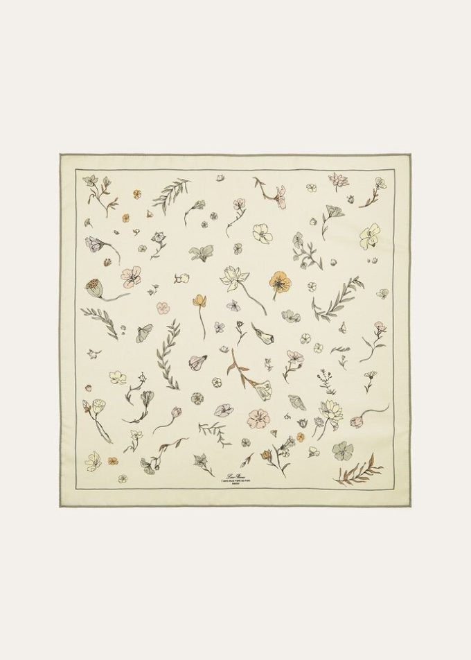 Foulard L&rsquo;Arte Delle Fibre Dei Fiori 60×60
