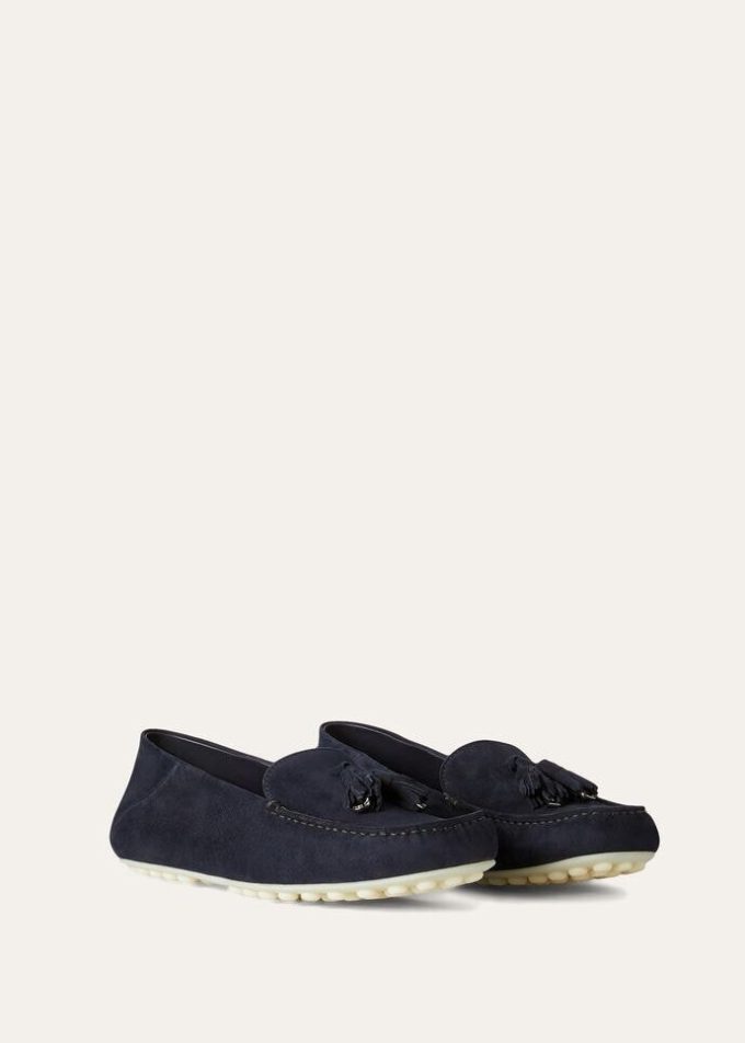 Mocassins à semelles à pois